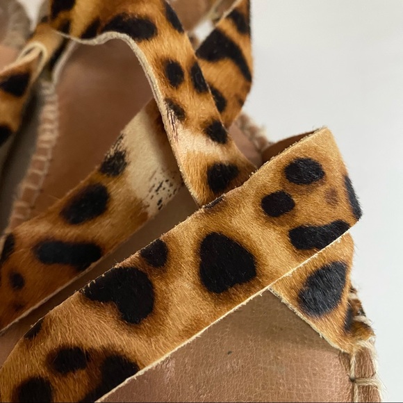 Madewell The Malia Espadrille Cheetah Leopard Sandal Size 9.5 - Picture 8 of 11